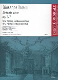 Sinfonia a tre op.5,7 für 2 Violinen und Bc Partitur und Simmen