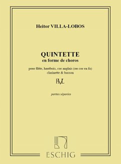 Quintette en forme de choros pour flute, hautbois, cor anglais, clarinette et basson 5 parties