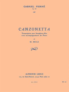 Cover Canzonetta op.19 pour saxophone alto et piano