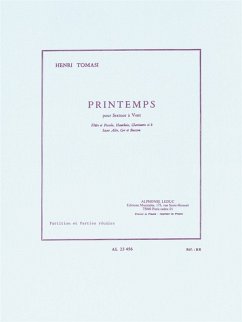 Cover Printemps pour flute et piccolo, hautbois, clarinette, saxophone alto, cor, basson partition et parties