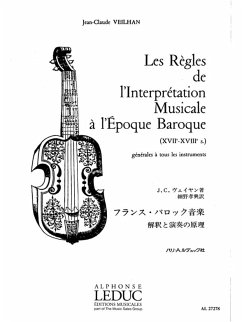 Cover VEILHAN REGLES DE L'INTERPRETATION MUSICALE A L'EPOQUE BAROQUE (VERSION JAPONAISE)