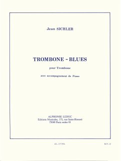 Cover SICHLER J. TROMBONE BLUES TROMBONE ET PIANO