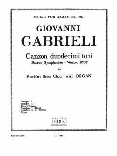 Cover Canzon duodecimi toni for 2 trumpets, horn (trp), trombone (hrn), trombone (baritone), organ score and parts