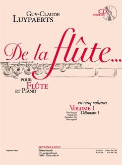 Cover De la flute vol.1 (+CD) pičces pour flute et piano (Text dt/fr/en/sp)