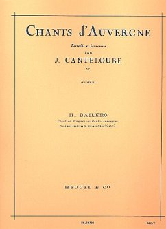 Cover Bailero pour chant et piano Chants d'Auvergne serie 1 no.2