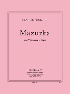 Cover Mazurka pour voix grave et piano (fr)