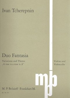 Cover Duo Fantasia für Violine und Violoncello, Variations and Theme