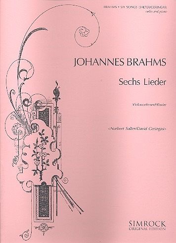 6 Lieder Bearbeitung für Violoncello und Klavier