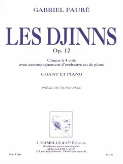Cover Les djinns op.12 pour choeur ŕ 4 voix et piano partition (fr)