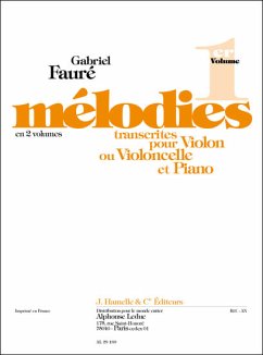 Cover Mélodies vol.1 pour violon (violoncelle) et piano