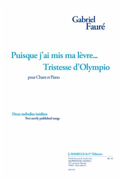 Cover Puisque j'ai mis ma lčvre et Tristesse d'Olympio pour chant et piano