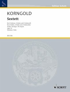 Sextett op.10 für 2 Violinen, 2 Violen und 2 Violoncelli Stimmen (Verlagskopie) Cover Sextett op.10 für 2 Violinen, 2 Violen und 2 Violoncelli Stimmen (Verlagskopie)