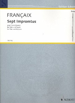 Cover 7 Impromptus (1977) pour flute et bassoon Partition