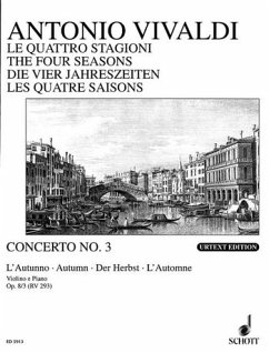 Le quattro stagioni op.8,3 RV293 für Violine und Klavier