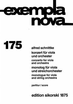 Cover Konzert für Viola und Orchester Studienpartitur
