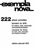 Konzert zu dritt für Violine, Viola, Violoncello und Streichorchester Studienpartitur Konzert zu dritt für Violine, Viola, Violoncello und Streichorchester Studienpartitur