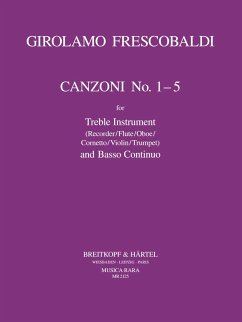 Cover Canzoni nos.1-5 for treble instrument (recorder, flute, oboe, cornetto, violin, trumpet) and bc