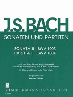 Cover Sonaten und Partiten Band 2 BWV1003-1004 für Flöte und Klavier oder Flöte allein