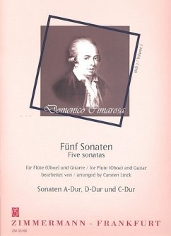 Cover 5 Sonaten Band 2 für Flöte (Oboe) und Gitarre, Stimmen Linck, Carsten, Bearb.