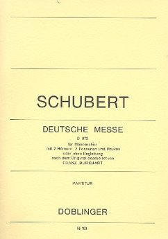 Deutsche Messe für Männerchor und Bläser Partitur (dt)