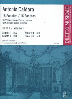 Cover 16 Sonaten Band 1 (Nr.1-4) für Violoncello und Bc