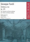 Sinfonia a tre op.5,9 für 2 Violinen und Bc Partitur und Simmen