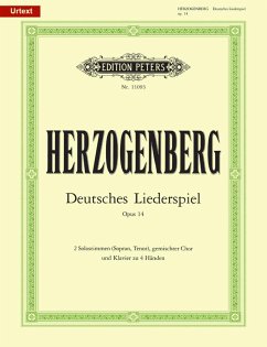 Deutsches Liederspiel op.14 für Soli, gem Chor und Klavier zu 4 Händen Partitur