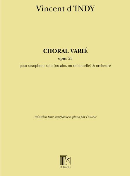 Choral varié pour saxophone et piano Choral varié pour saxophone et piano