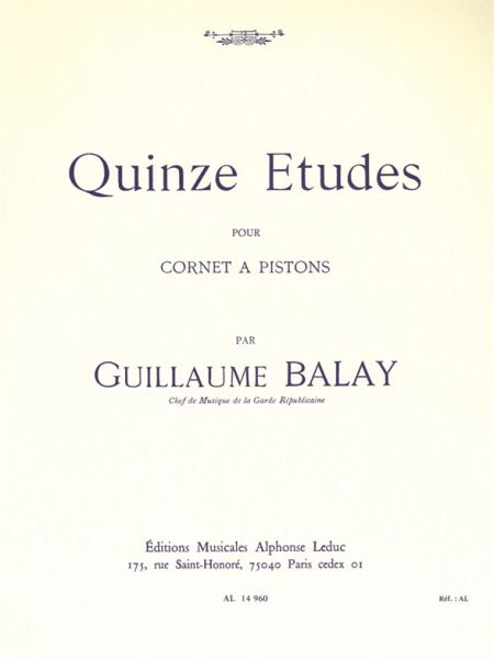 15 études pour cornet a pistons