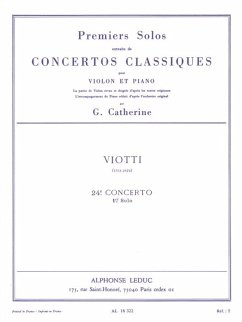 Cover Solo no.1 du concerto no.24 pour violon et piano Catherine, G., ed