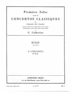 Cover PREMIER SOLO DU CONCERTO NO.1 POUR VIOLON ET PIANO CATHERINE, G., ED.