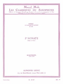 Sonate no.1 pour flute et piano pour saxophone alto et piano Mule, M., ed