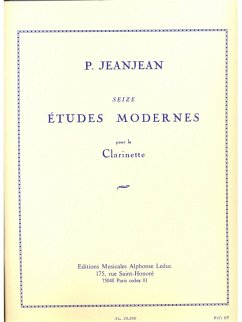 Cover 16 études modernes pour clarinette