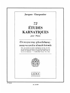Cover CHARPENTIER J. 72 ETUDES KARNATIQUES CYCLE 01/PIANO