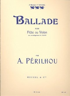 Ballade pour flűte ou violon et piano