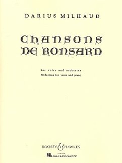 Cover Chansons de ronsard for voice and piano