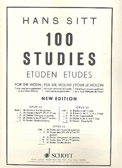 Cover 100 Studies op.32 vol.5 20 studies for the violin (double stopping)