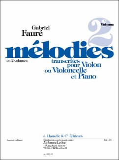 Cover Mélodies vol.2 pour violon (vc) et piano