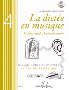 Cover La dictée en musique vol.4 - niveau début (+CD) livre de l'élčve