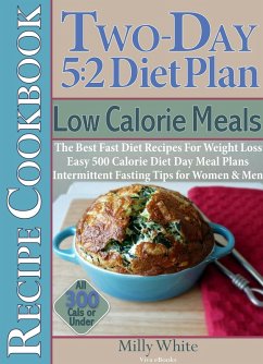 Two-Day 5:2 Diet Plan Low Calorie Meals Recipe Cookbook The Best Fast Diet Recipes For Weight Loss Easy 500 Calorie Diet Day Meal Plans (eBook, ePUB) - White, Milly