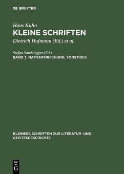 Namenforschung. Sonstiges - Kuhn, Hans