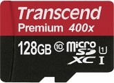 Transcend microSDXC 128GB Class 10 UHS-I 400x + SD Adapter