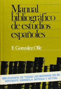 Cover Manual bibliográfico de estudios españoles