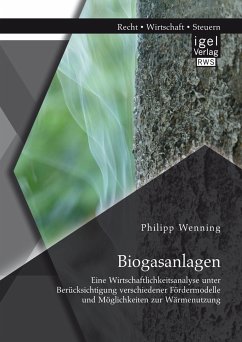 Biogasanlagen: Eine Wirtschaftlichkeitsanalyse unter Berücksichtigung verschiedener Fördermodelle und Möglichkeiten zur Wärmenutzung (eBook, PDF) - Wenning, Philipp