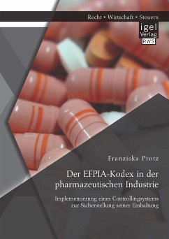 Der EFPIA-Kodex in der pharmazeutischen Industrie: Implementierung eines Controllingsystems zur Sicherstellung seiner Einhaltung (eBook, PDF) - Protz, Franziska