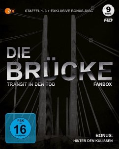 Die Brücke - Transit in den Tod, Staffel I - III Fanbox (9 Blu-rays + Bonus DVD) - Die Brücke-Transit In Den Tod