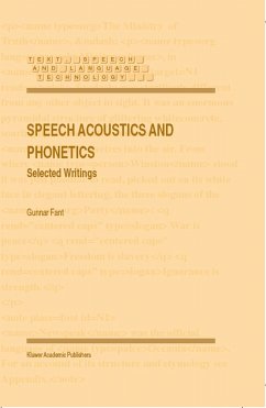 Speech Acoustics and Phonetics (eBook, PDF) - Fant, Gunnar