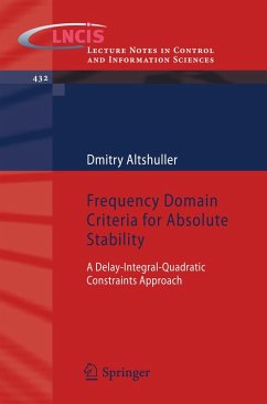 Frequency Domain Criteria for Absolute Stability (eBook, PDF) - Altshuller, Dmitry