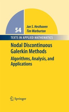 Nodal Discontinuous Galerkin Methods (eBook, PDF) - Hesthaven, Jan S.; Warburton, Tim