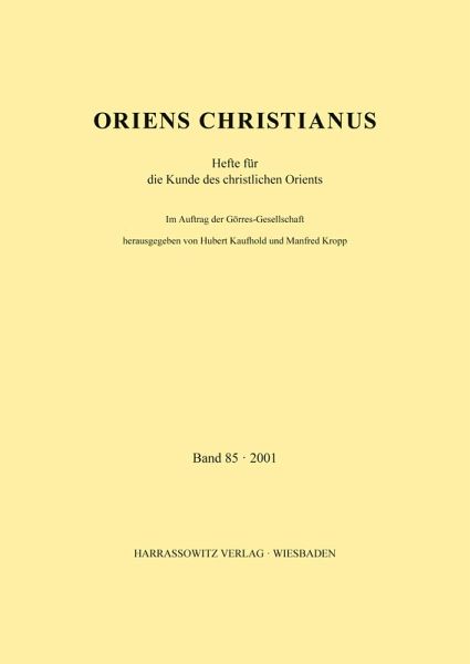 Oriens Christianus 85 (2001)